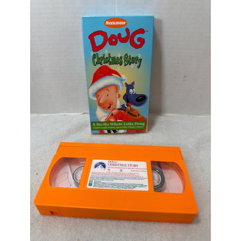 Nickelodeon Doug Christmas Story VHS Kids RARE Orange 1997 Holiday Special